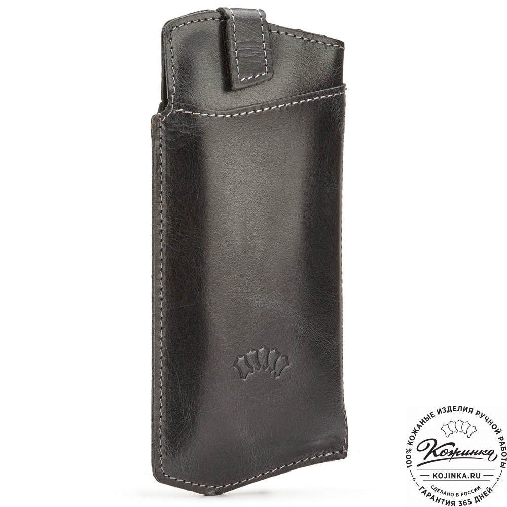 Кожаный футляр для очков "Египет" (чёрный)