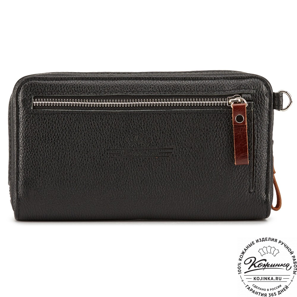Кожаный клатч "Магадан" (чёрный) 