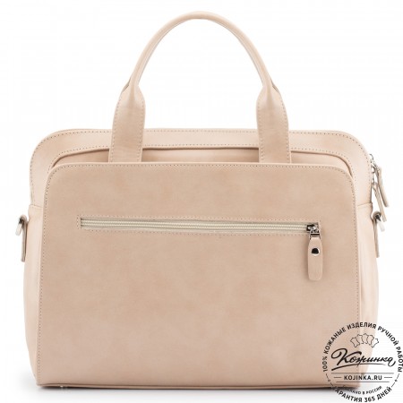 Женская кожаная сумка "Батерфляй" (пудра)