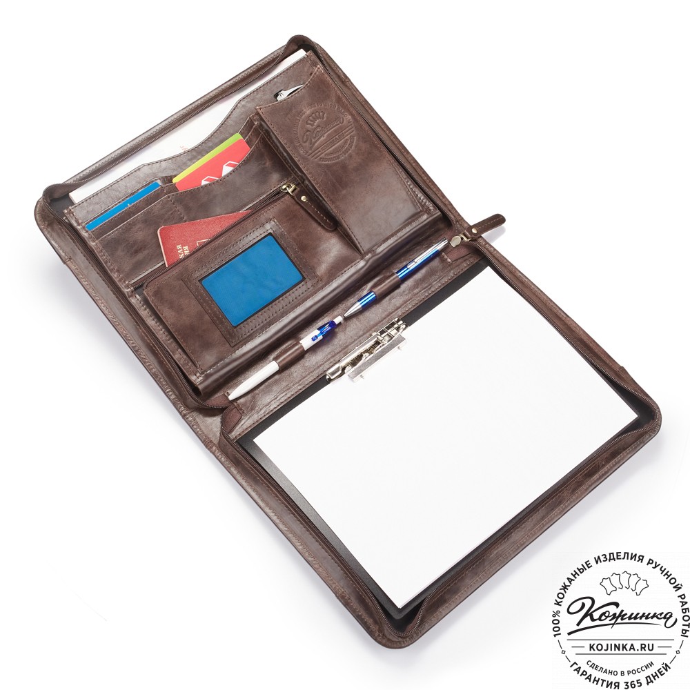 Папка для документов "Атташе" (тёмно-коричневый антик)