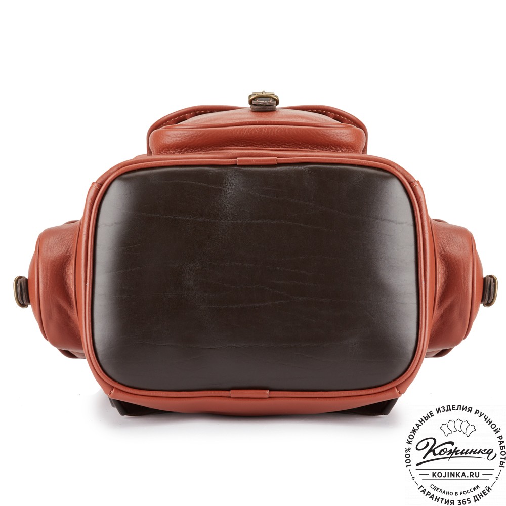 Кожаный рюкзак "Мидл" (коричневый)