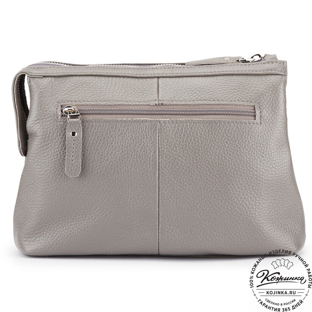 Женская кожаная сумка "Валери" (серая)