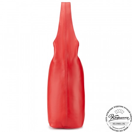 Женская кожаная сумка "Винтаж" (красная) 