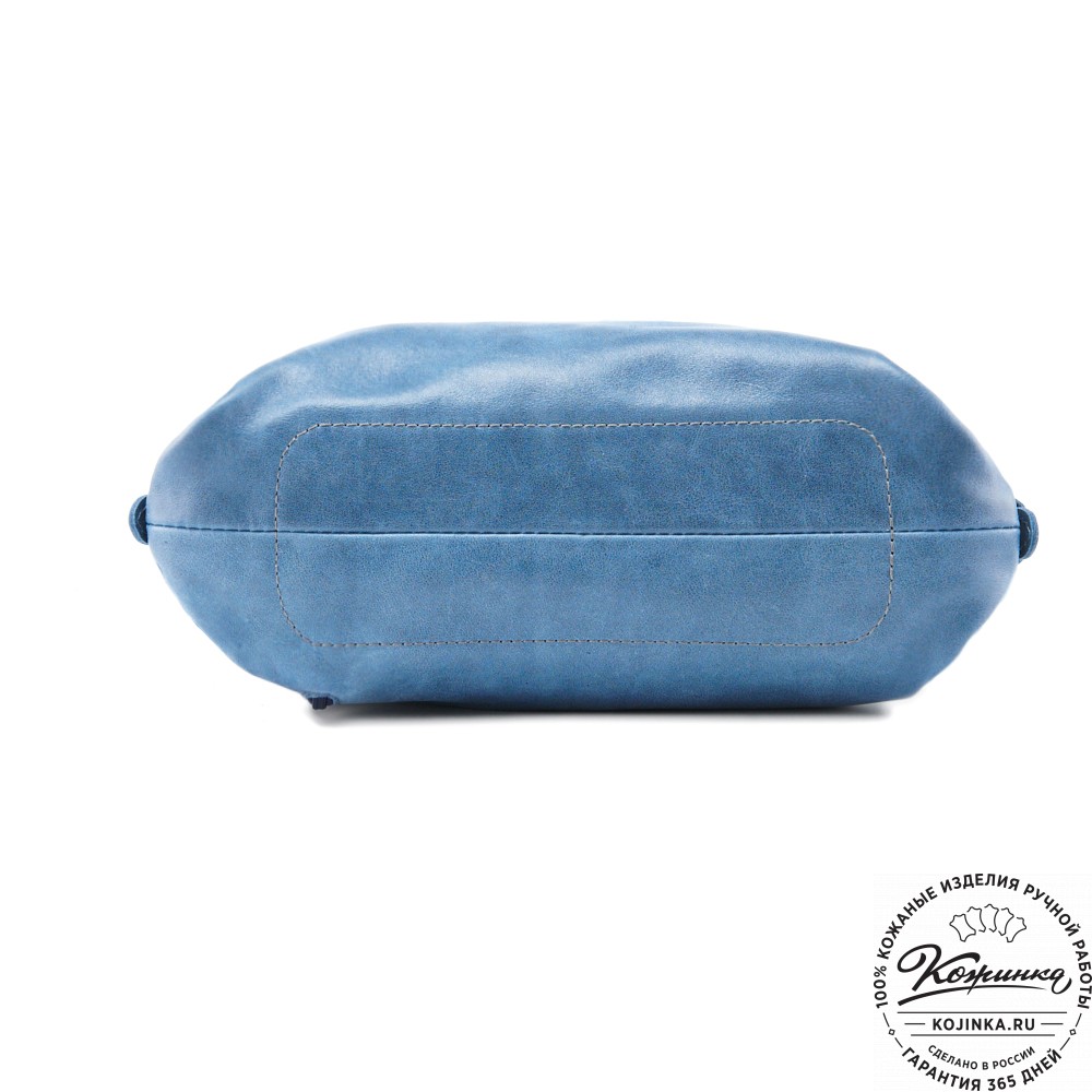 Женский кожаный рюкзак "Паулина" (синий)