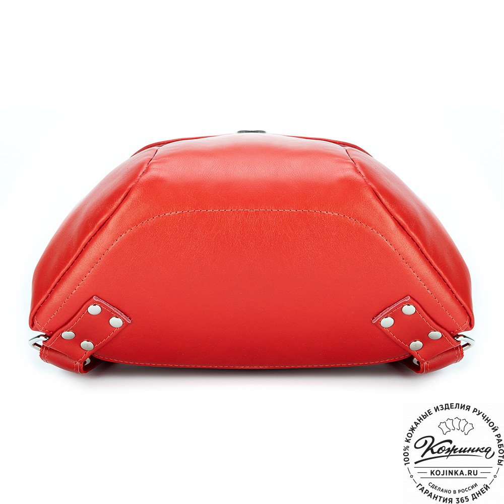 Кожаный рюкзак "Беатрис" (красный)