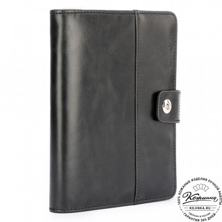 Кожаный ежедневник "Монблан" (чёрный антик)