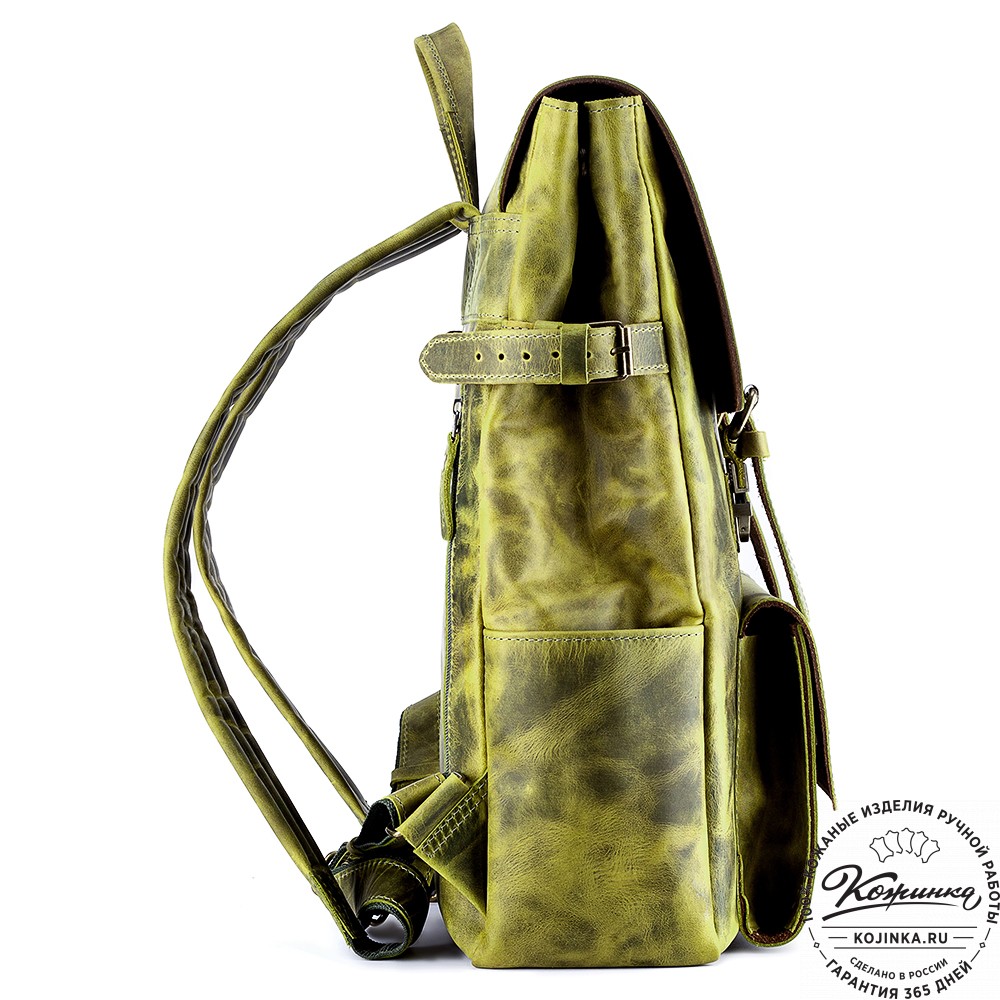 Кожаный рюкзак "Индиго" (лимон крейзи)