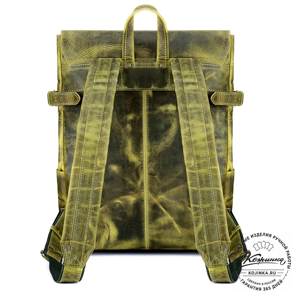 Кожаный рюкзак "Индиго" (лимон крейзи)