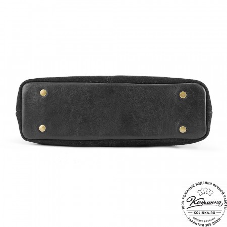 Женская кожаная сумка "Ариэль" (чёрная)