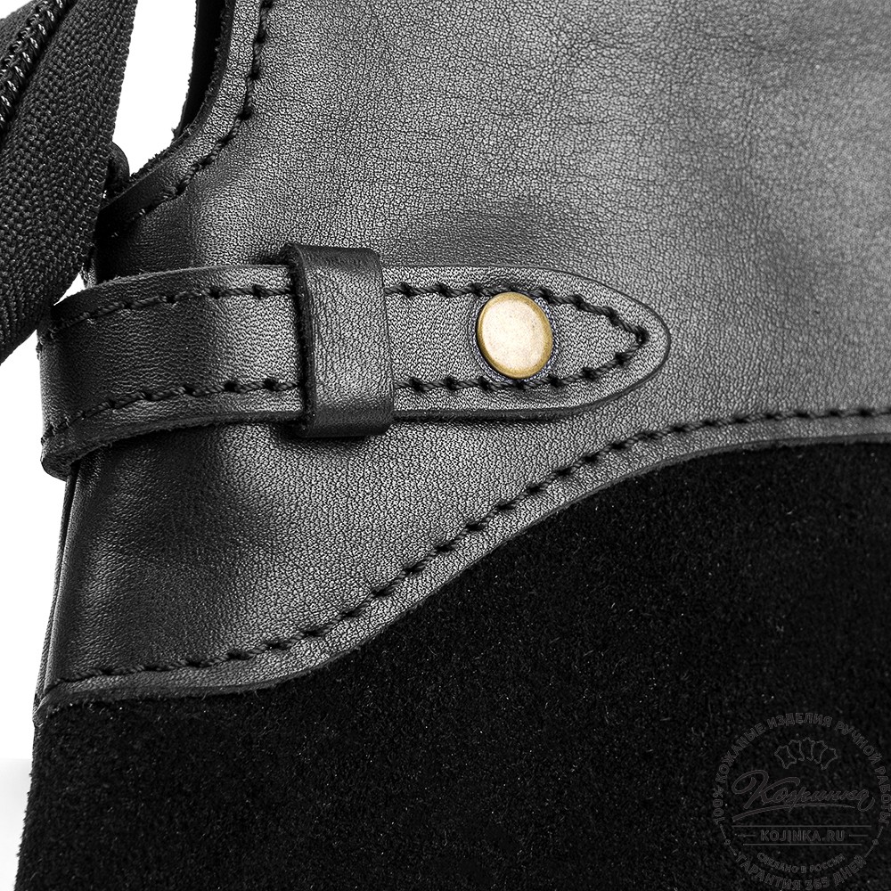 Женская кожаная сумка "Ариэль" (чёрная)