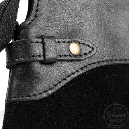 Женская кожаная сумка "Ариэль" (чёрная)