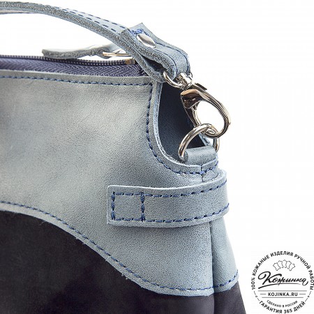 Женская кожаная сумка "Ариэль" (синяя)