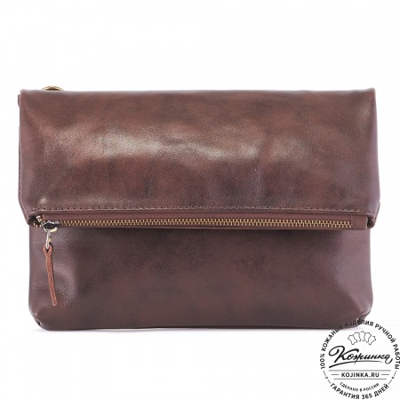 Кожаный клатч "Молли" (коричневый)
