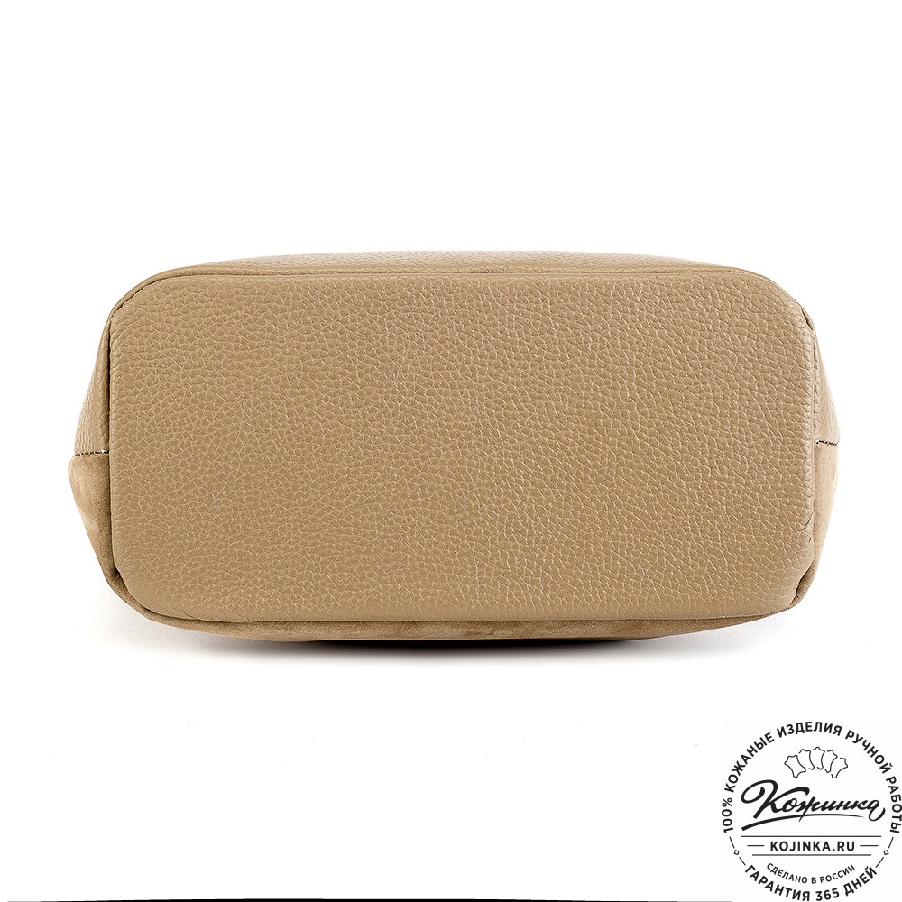 Женская кожаная сумка "Саманта" (бежевая)