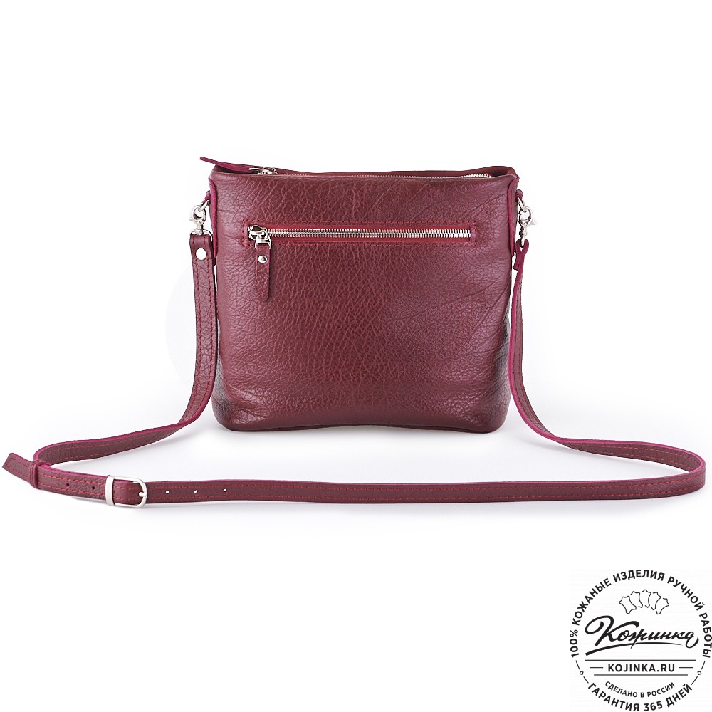 Женская кожаная сумка "Саманта" (бордо)