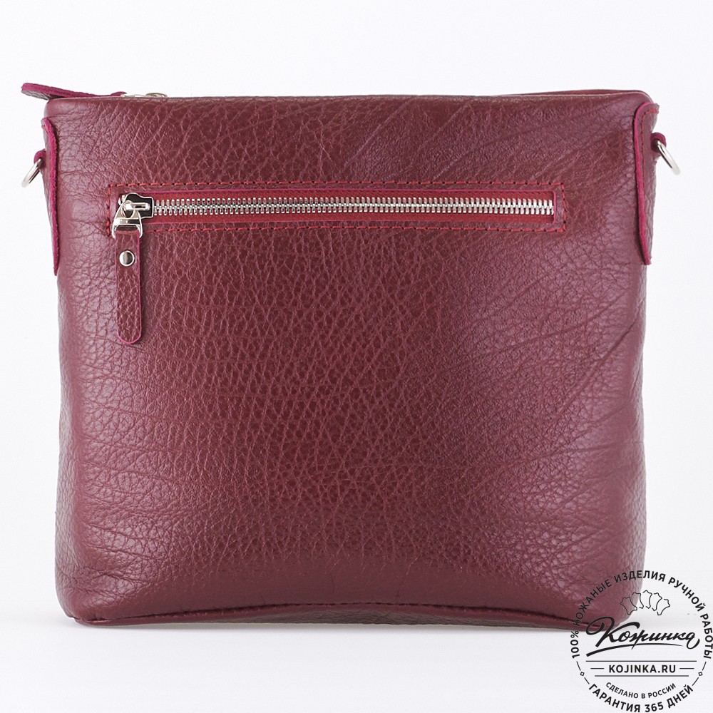 Женская кожаная сумка "Саманта" (бордо)