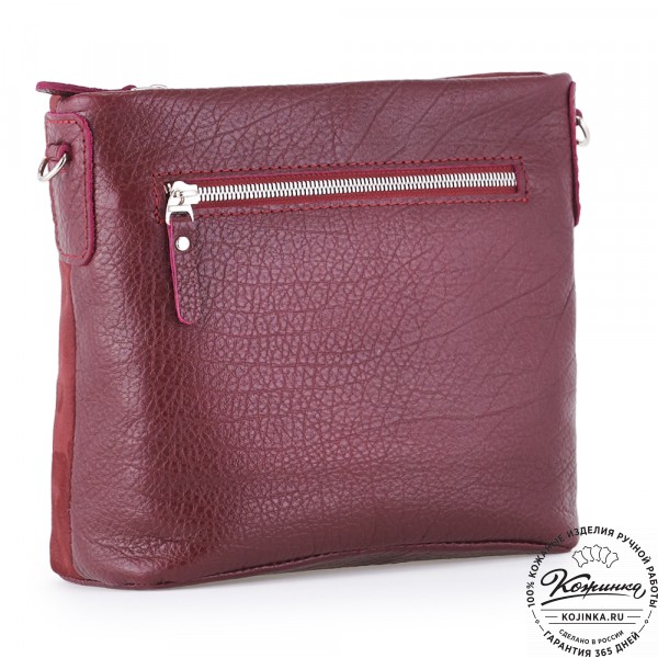Женская кожаная сумка "Саманта" (бордо). фото 1