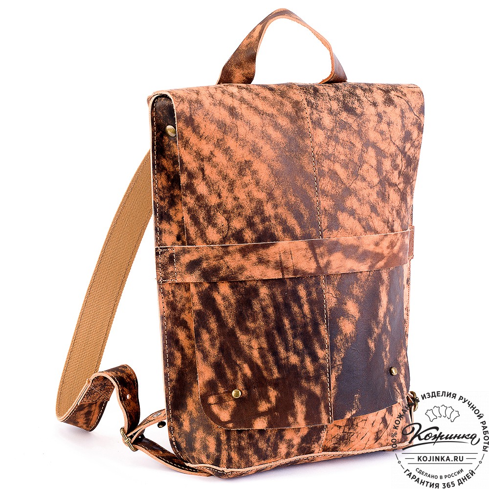 Кожаный рюкзак "Санчо" (старение рыжий)