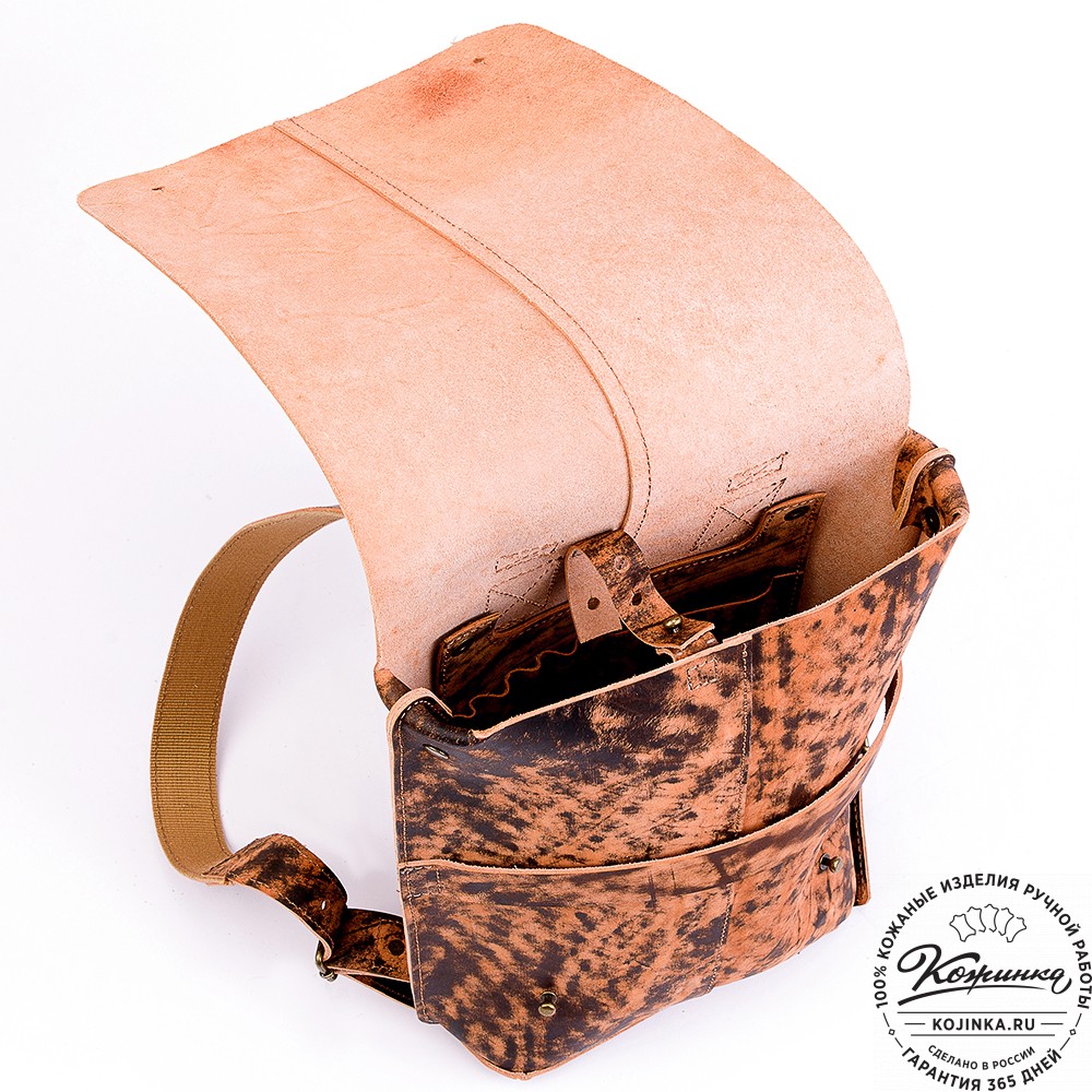 Кожаный рюкзак "Санчо" (старение рыжий)