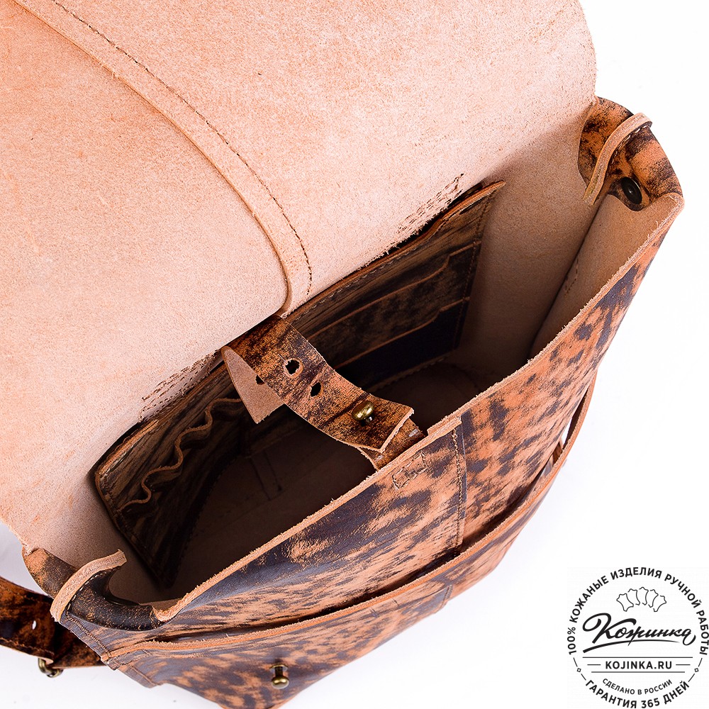 Кожаный рюкзак "Санчо" (старение рыжий)