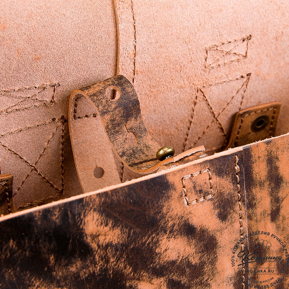 Кожаный рюкзак "Санчо" (старение рыжий)