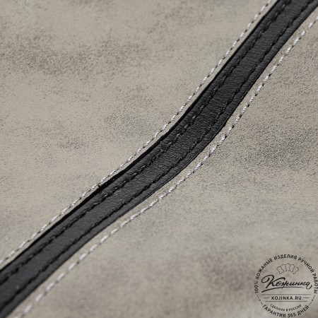 Женская кожаная сумка "Шарлота" (серая)