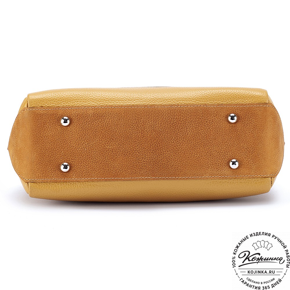 Женская кожаная сумка "Эстель" (охра)