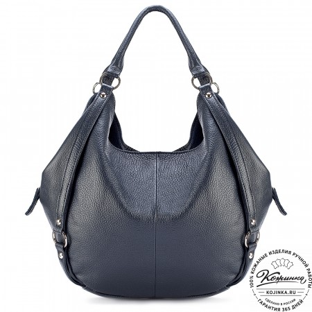 Женская кожаная сумка "Миллениум" (синяя)