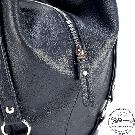 Женская кожаная сумка "Миллениум" (синяя)