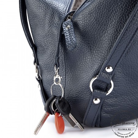 Женская кожаная сумка "Миллениум" (синяя)