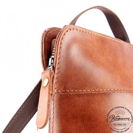 Женский кожаный рюкзак "Салоники" (рыжий)