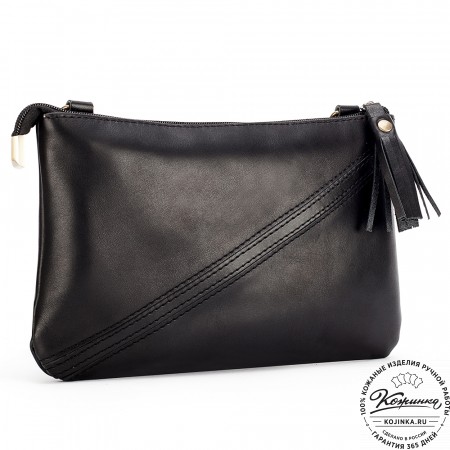 Женская кожаная сумка "Шарлота" (чёрная)