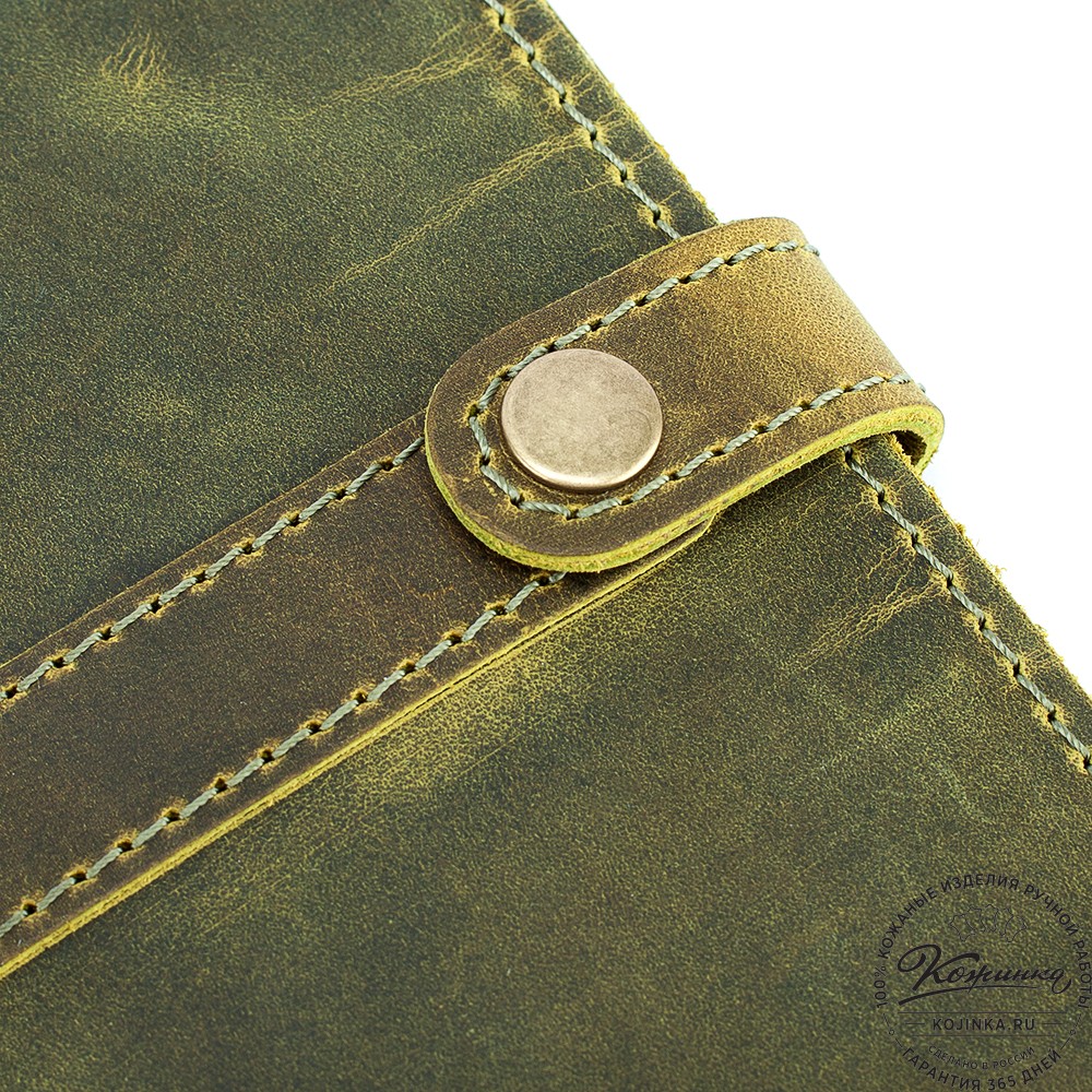 Кожаное портмоне "Тревис" (лимон крейзи)