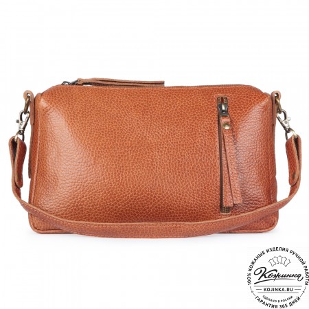 Женская кожаная сумка "Агата" (рыжая)