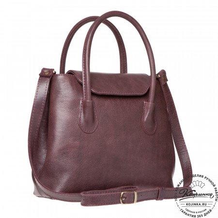 Женская кожаная сумка "Ванесса" (слива)
