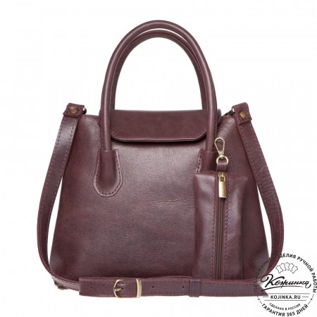 Женская кожаная сумка "Ванесса" (слива)