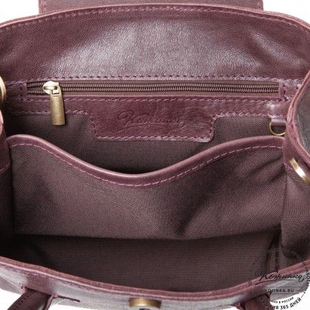 Женская кожаная сумка "Ванесса" (слива)