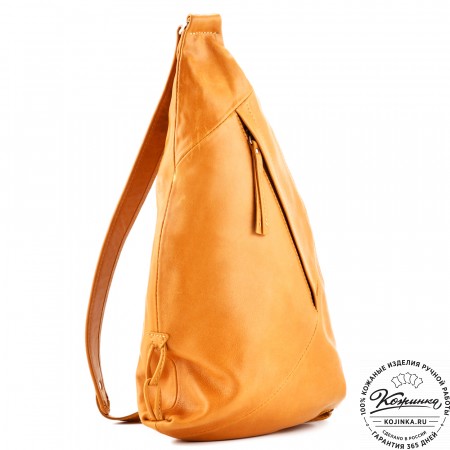 Кожаный рюкзак "Африка" (жёлтый)