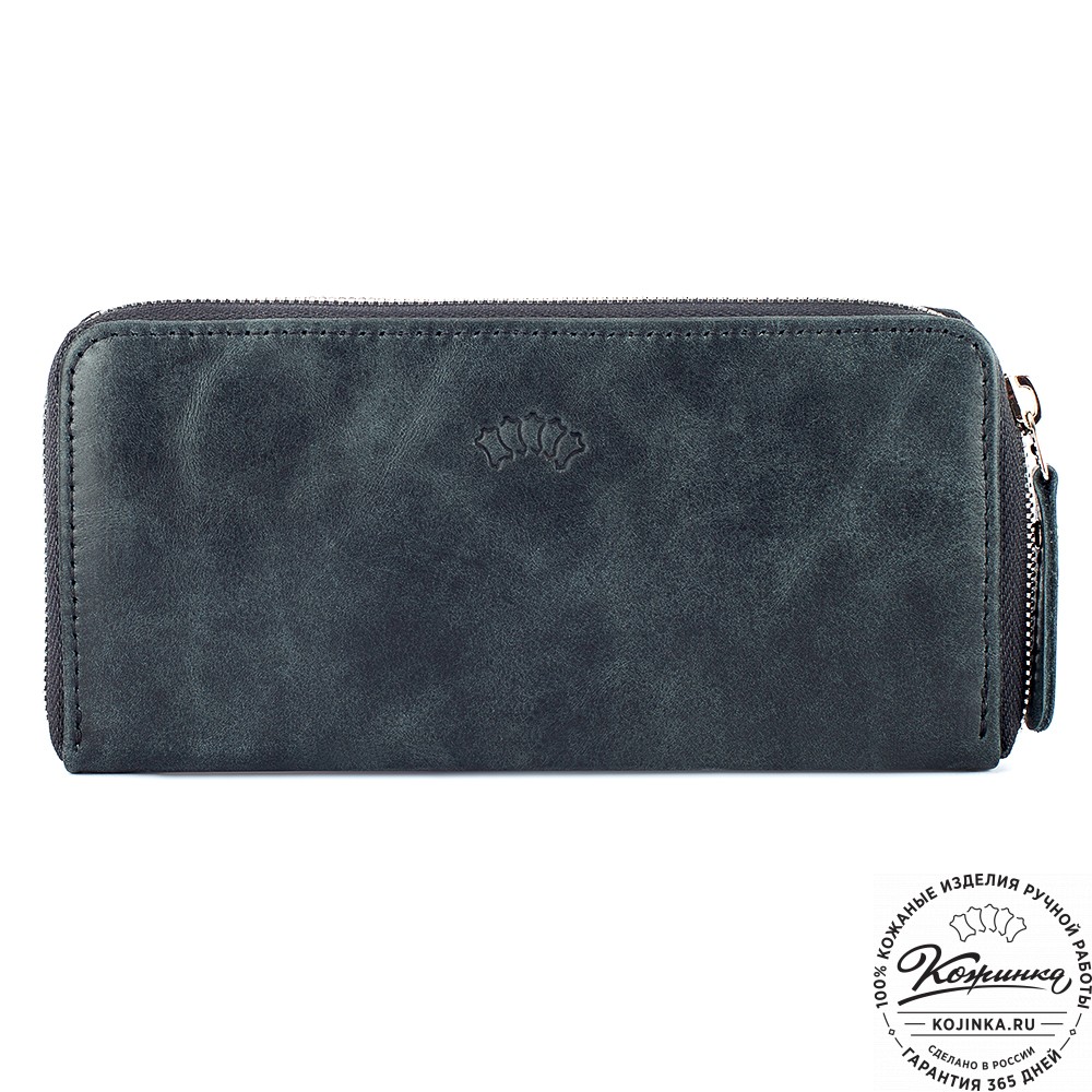 Кожаное портмоне "Амстердам" (чёрный антик)