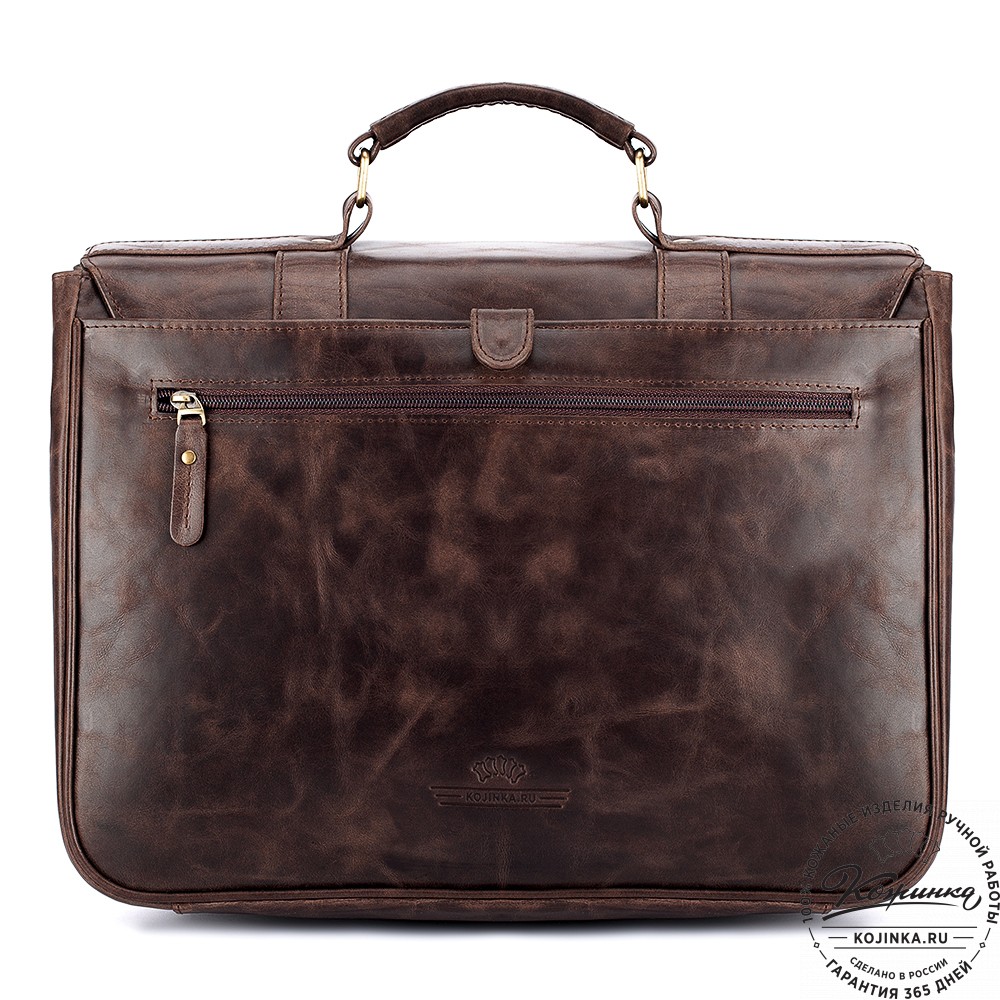 Кожаный портфель "Джозеф" (тёмно-коричневый антик)