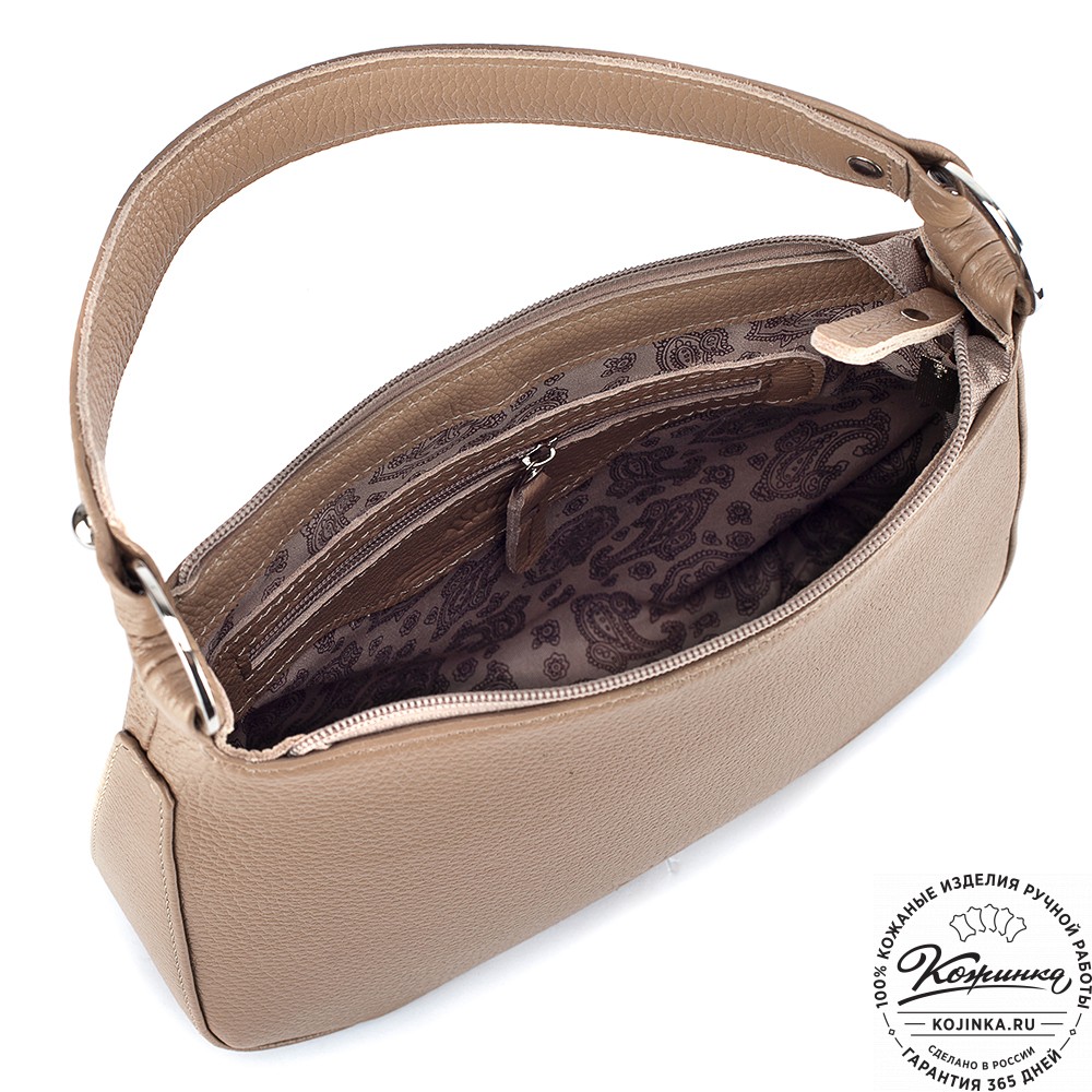 Женская кожаная сумка "Каролина" (капучино)