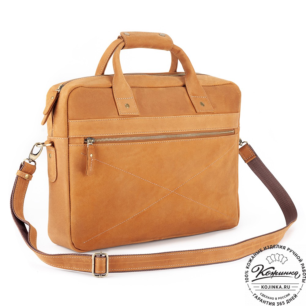 Кожаная деловая сумка "Андерсон" (коричневый крейзи)