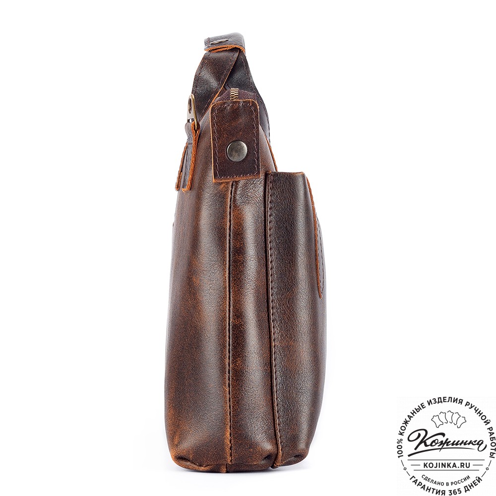 Кожаная деловая сумка "Стюарт" (коричневый эксклюзив)