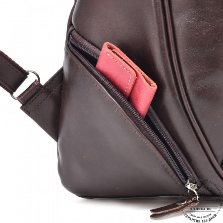  Кожаный рюкзак "Ланселот" (коричневая гладкая кожа)