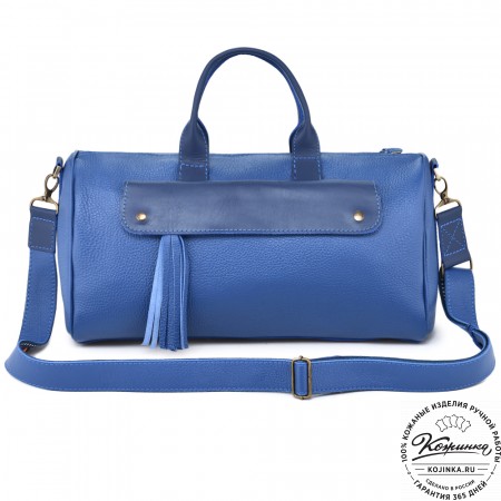 Женская кожаная сумка "Византия" (синий)