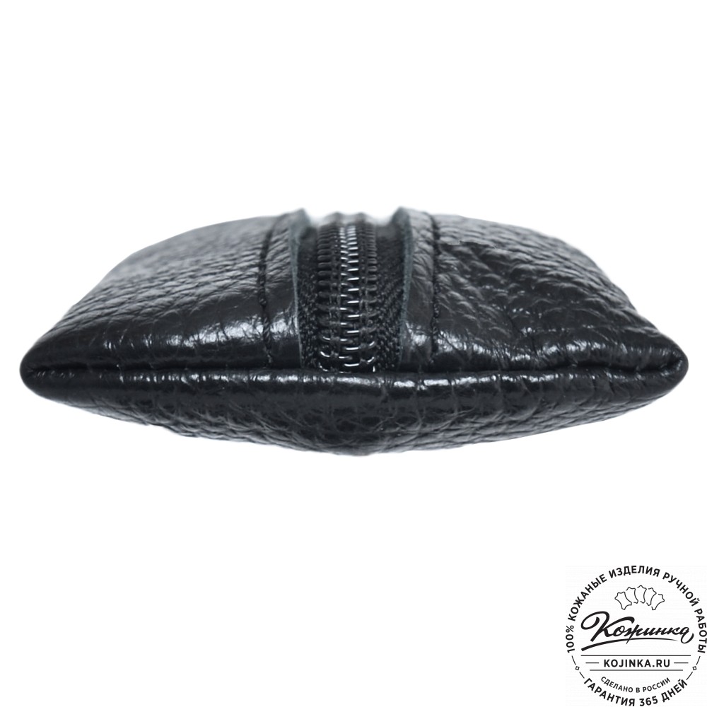  Женская кожаная сумка "Винтаж" с ключницей (фактура черная)