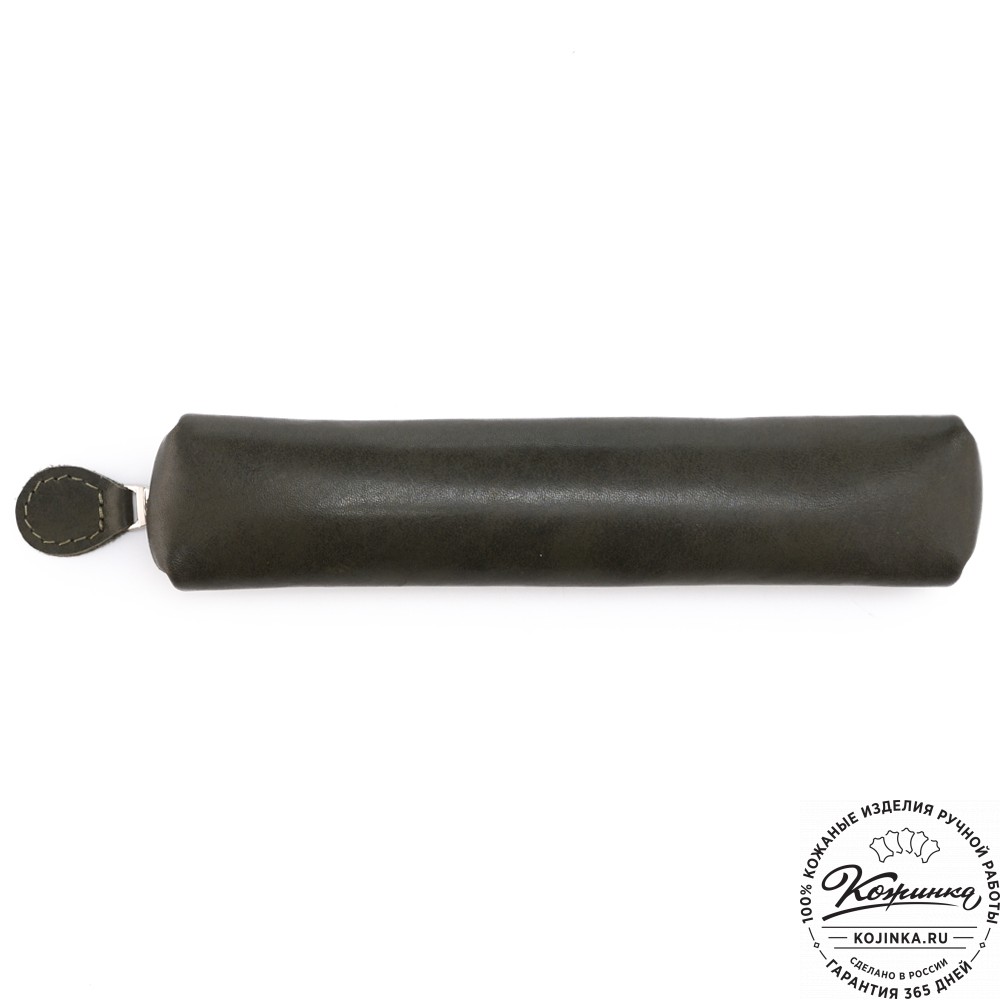 Кожаная мини-косметичка "Лонг" (хаки)