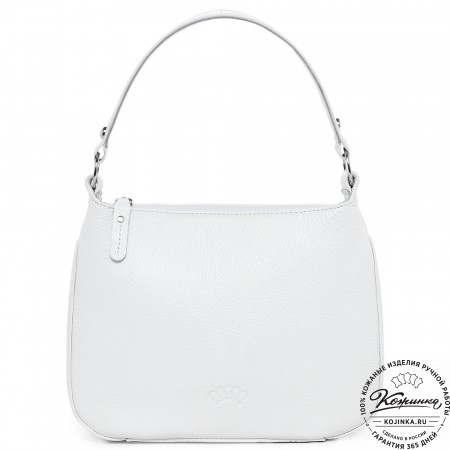  Кожаная женская сумка "Каролина" (белый) 