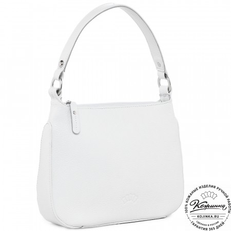  Кожаная женская сумка "Каролина" (белый) 