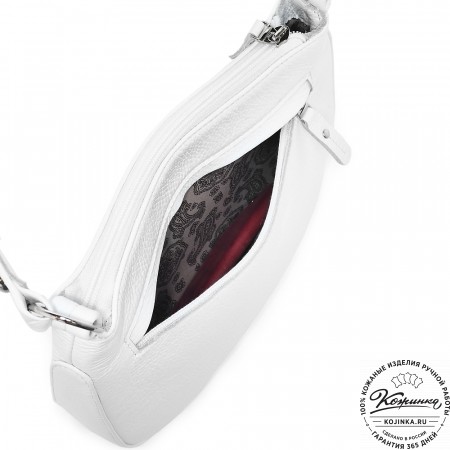 Кожаная женская сумка "Каролина" (белый) 